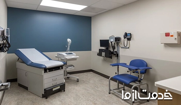 طراحی کاربردی اتاق معاینه در بازسازی مطب